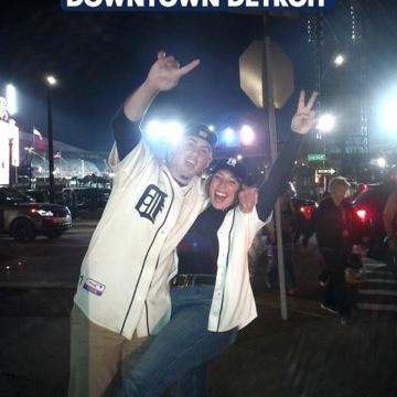 Cristina and Tony have gone to countless Tiger's games but the game where they clinched the playoffs had to have been one of the best!