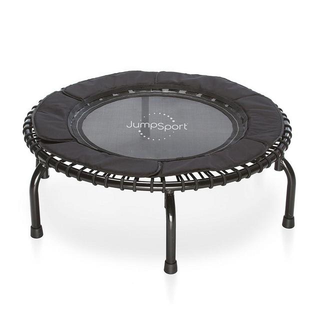 JumpSport 250 in-Home Cardio Fitness Rebounder, 39-inch | Mini Trampoline with Arched-Legged & Videos Included | Safe, Sturdy and Low-Impact | DVD and Free 60-Day Streaming