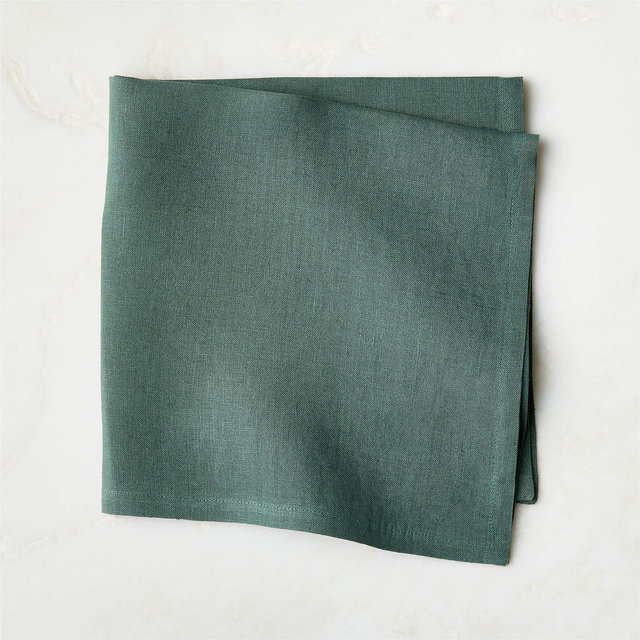 Bolt Smoked Green Linen Napkin