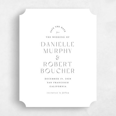White Ticket Wedding Save the Date - Okavango Portrait