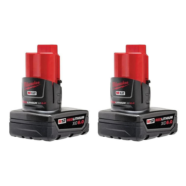 Milwaukee M12™ REDLITHIUM™ XC6.0 Battery 2 Pack (48-11-2462)