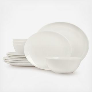 Hotel Collection - Bone China Oval 12-Piece Dinnerware Set, Service for 4