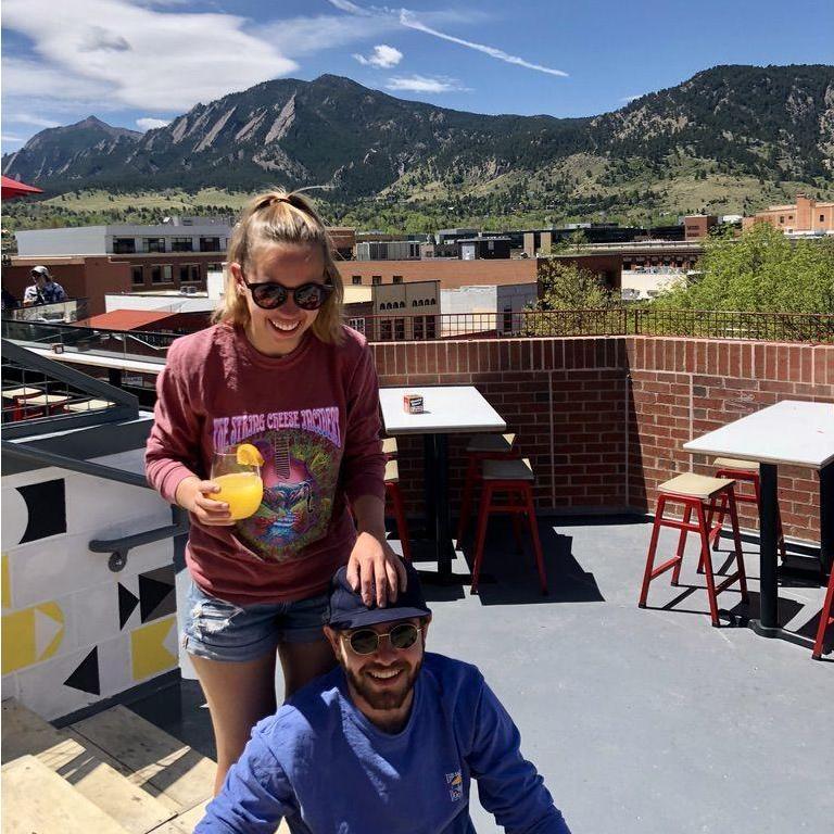 Goofing around in Boulder, Colorado.