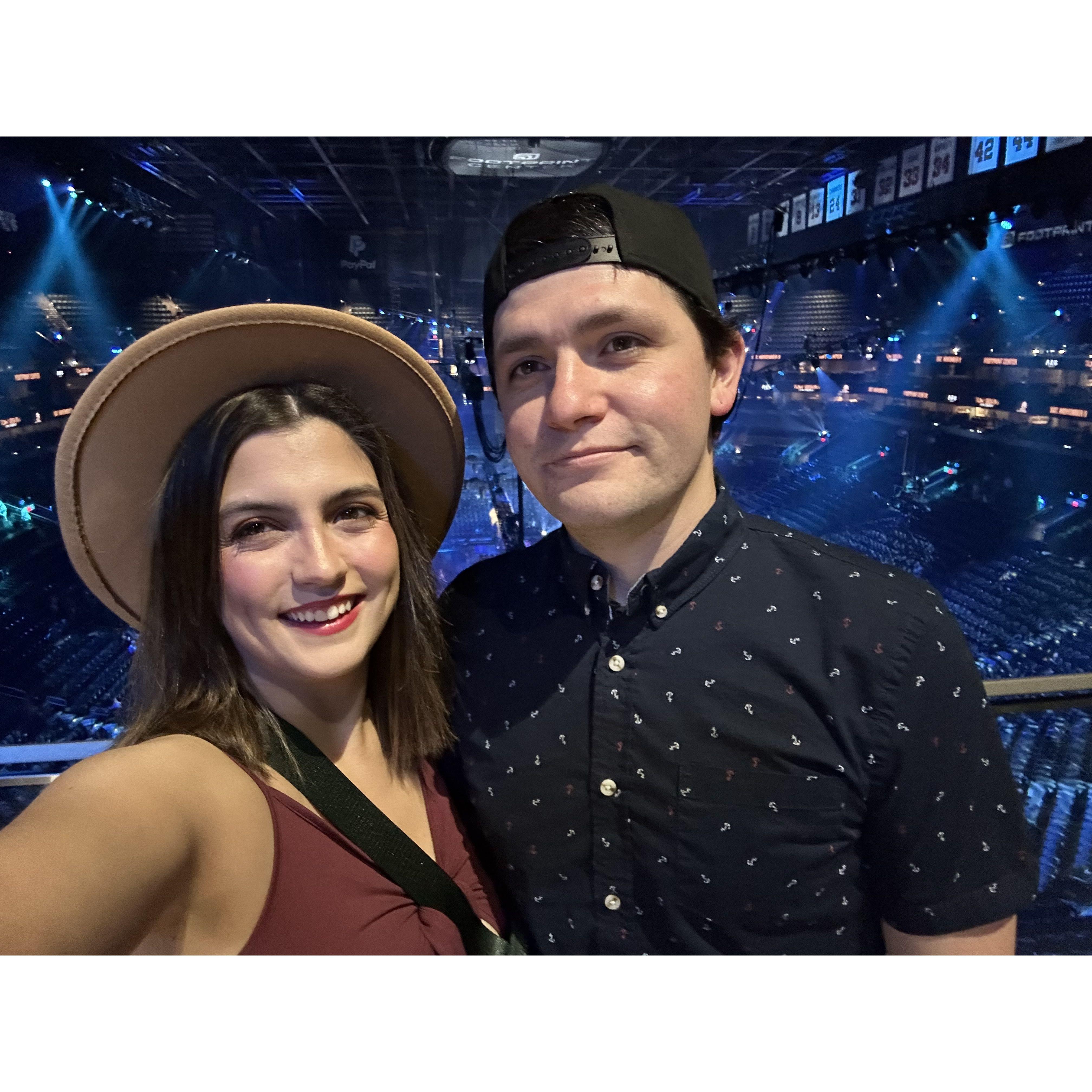 From one adventure to the next, the happy couple loves spending time going to concerts and comedy shows!