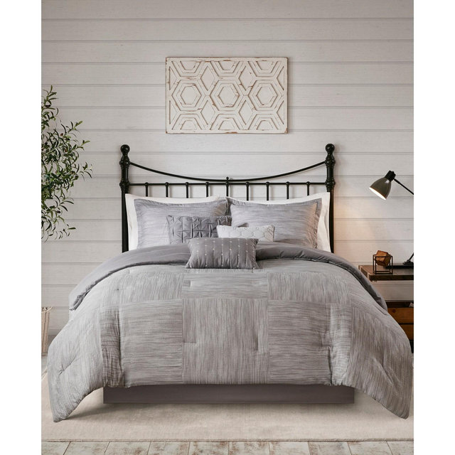 Madison Park Walter California King 7-Pc. Printed Seersucker Comforter Set