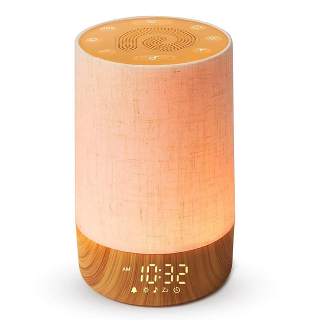 Dreamegg Sunrise Alarm Clock - Sound Machine with Alarm Clock & Wake Up Light, 29 Soothing Sounds, Dimmable Display, White Noise Machine for Bedroom, Heavy Sleepers, Adults & Kids
