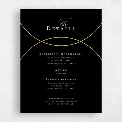 Black Wedding Enclosure - Paltz Foil