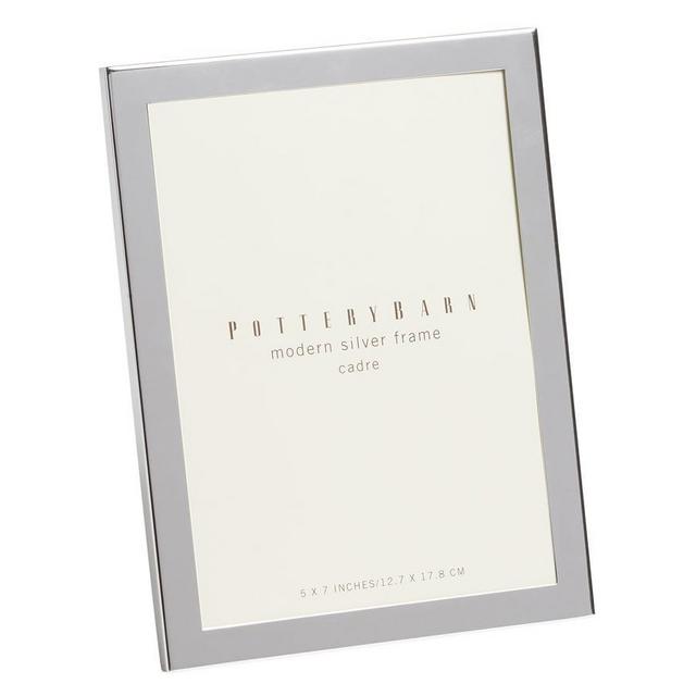 Modern Silver Frame, Silver-Plate, 5" x 7"