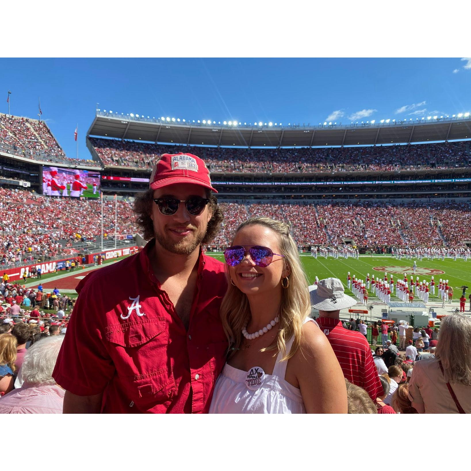 Harrison Took Elyce to Her First Alabama Football Game, October 14, 2023