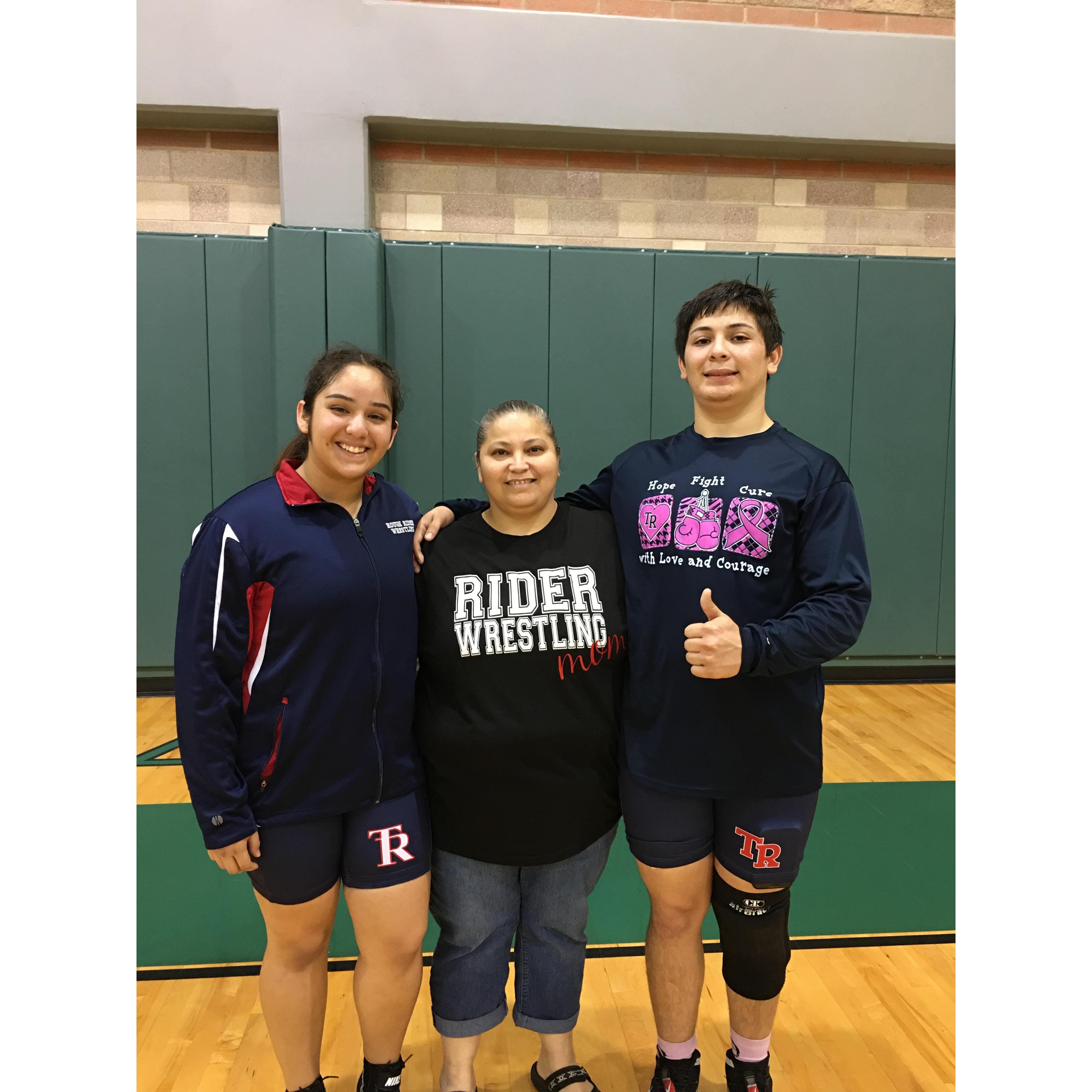 First wrestling dual of our senior year.