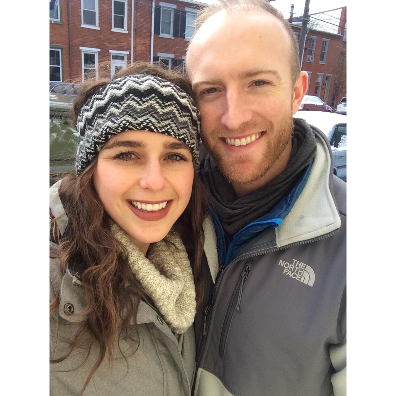Jared's holiday surprise to Lancaster for Caitlin, December 2017.