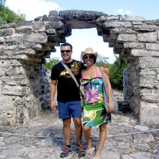 At The Mayan Goddess Ixchel's fertility arch. Cozumel, Mexico. 2011