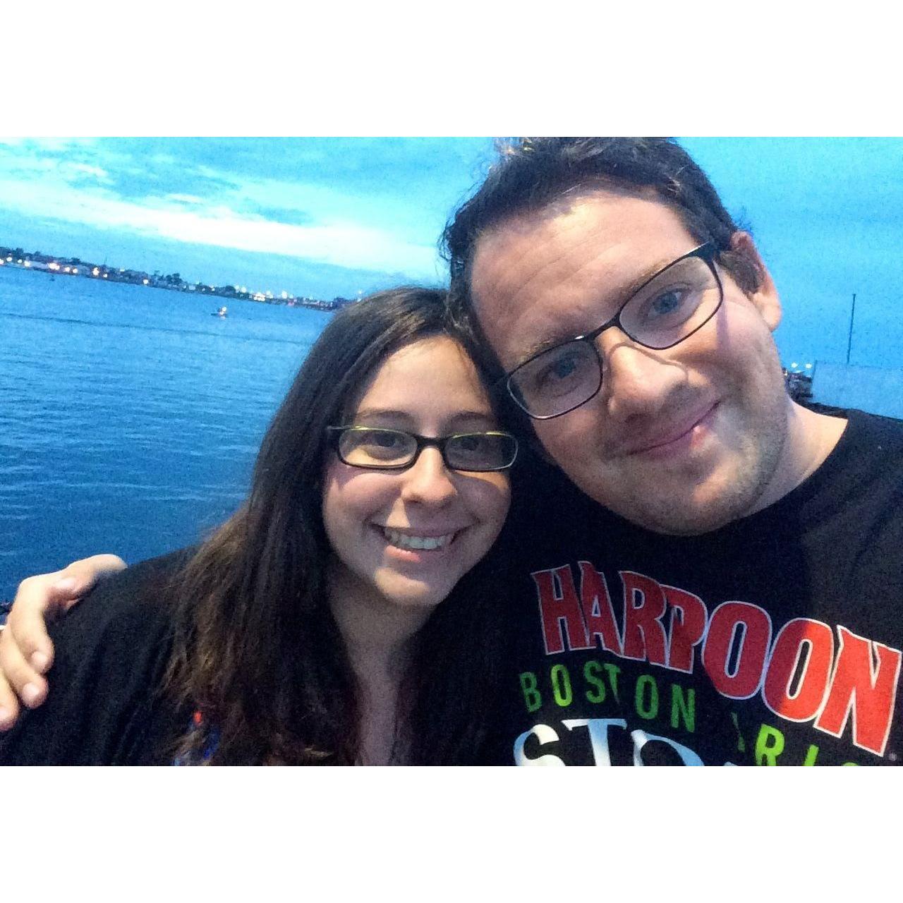 Seeing 21 Pilots at the Seaport in Boston in 2016. One of my favorite photos of us. Brian looks really happy here, but he was miserable listening to their music :P