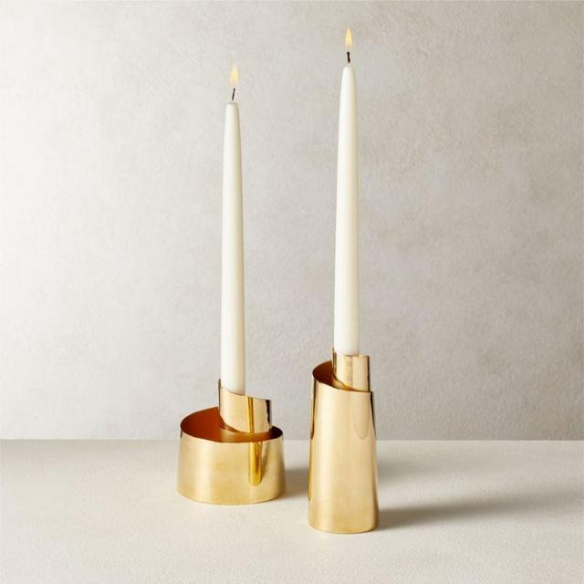 Zuma Brass Taper Candle Holders