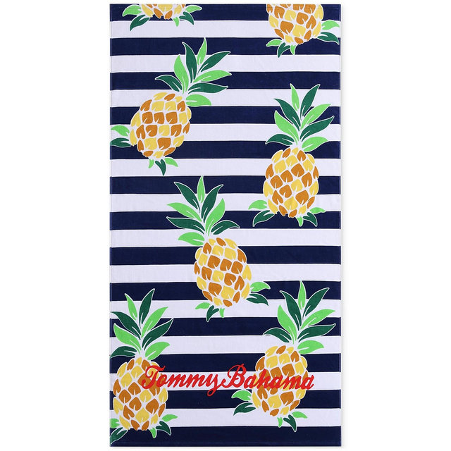 Tommy Bahama Home Pineapple Cabana Cotton Oversized Beach Towel, 72" x 36"