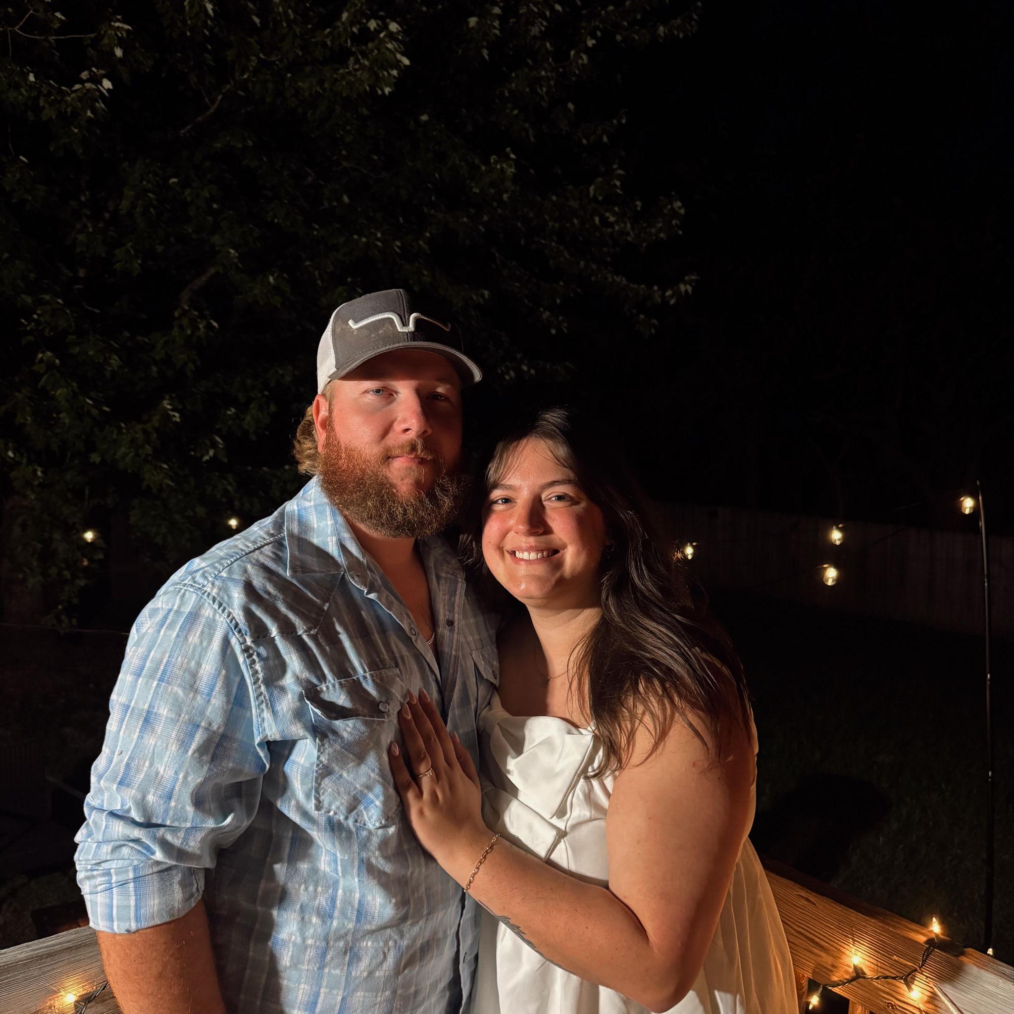 Celebrating our engagement with friends!