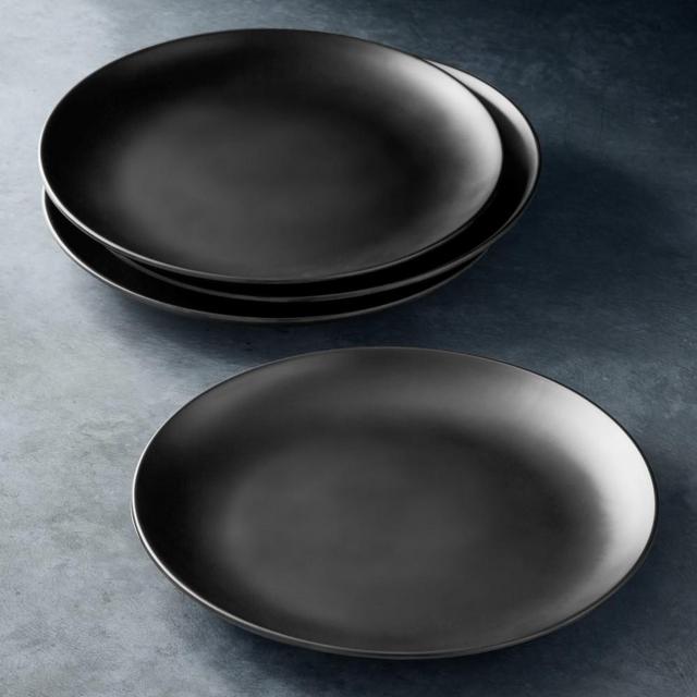 Bamboo Dinner Plates, Set of 4, Black