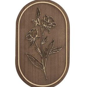 Brown and white Flower Wall Art, 12x20