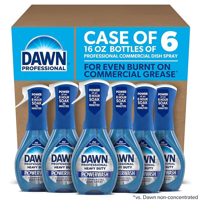 P&G Professional Dawn Powerwash Heavy Duty Dish Spray for Commerical Kitchens, Restaurants, and More, 16 oz (Case of 6)