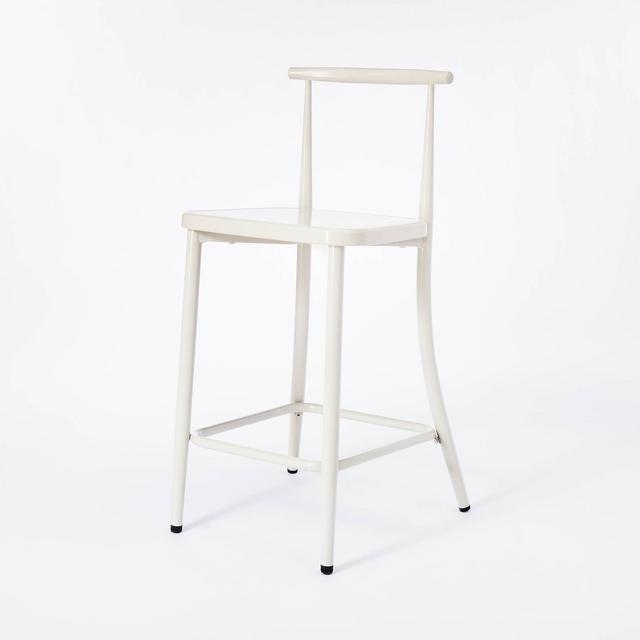 Northwood Metal Cafe Counter Height Barstool Taupe - Threshold™ designed with Studio McGee