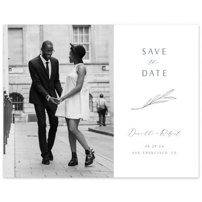 White Greenery Wedding Digital Save the Date - Avila Photo