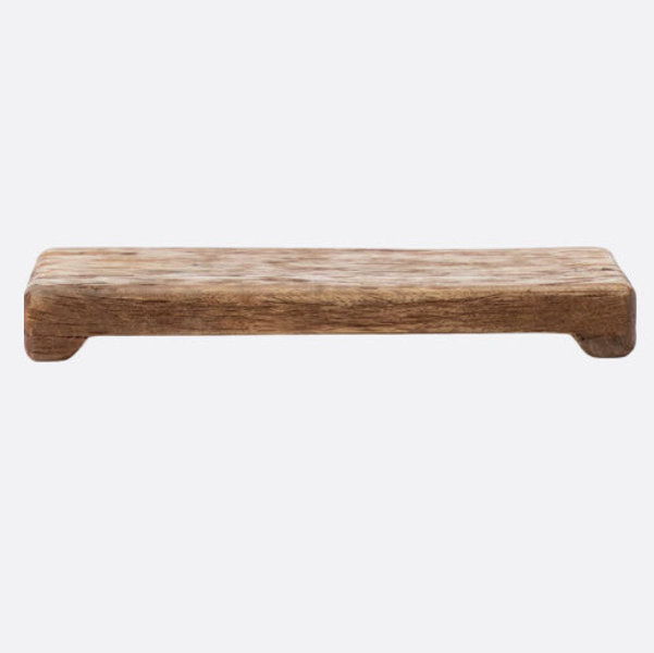 Small Mango Wood Rectangular Pedestal