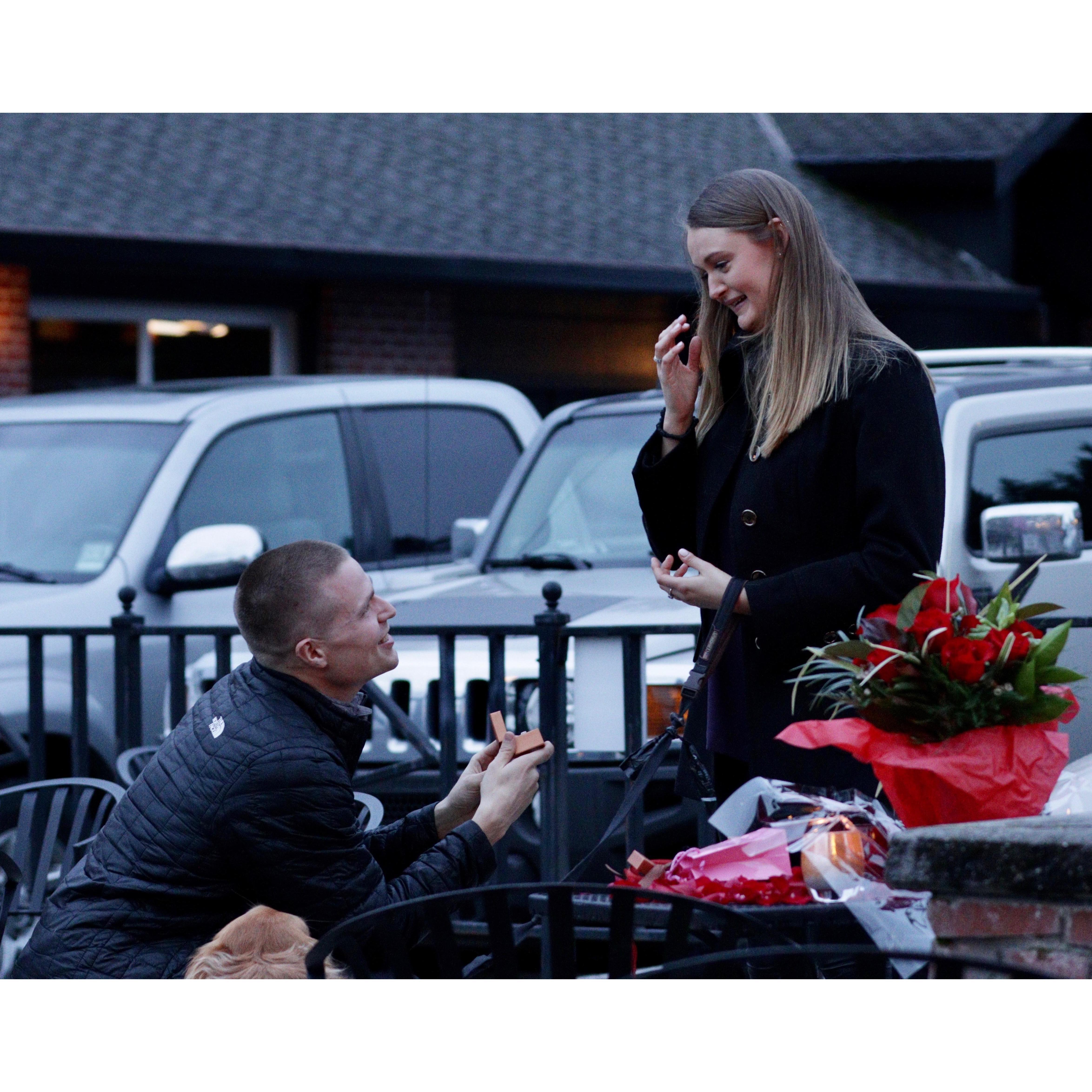 Brandon proposing! February 2020