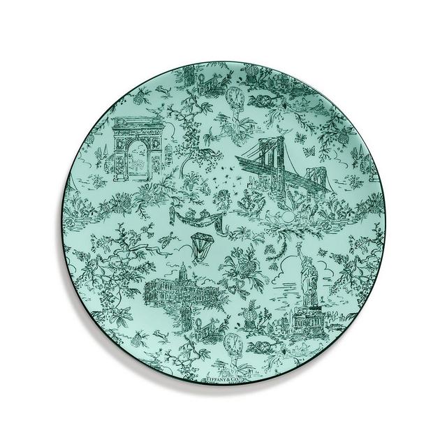 Tiffany ToileDessert Plate in Bone China