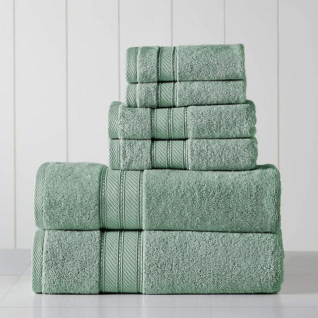 Amrapur Overseas 6-Piece SpunLoft Towel Set, Eucalyptus