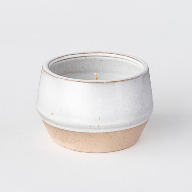 5oz Textured Ceramic Jar Candle Sandalwood & Tobacco - Threshold™ designed with Studio McGee