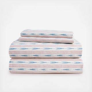 Lucie Ikat Stripe 4-Piece Sheet Set