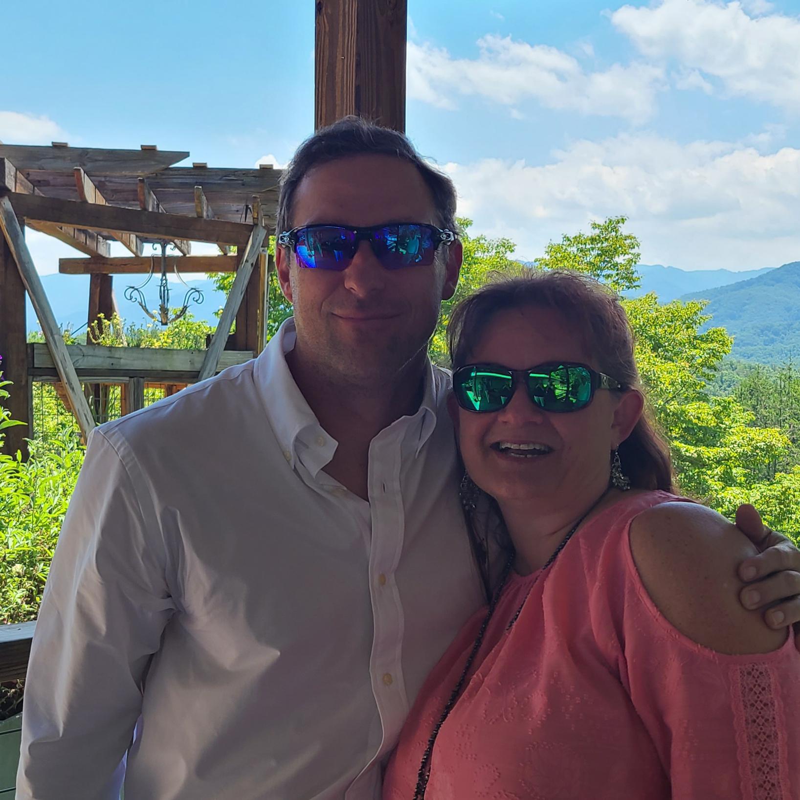 Us in the mountains of Tennessee at my niece’s wedding.