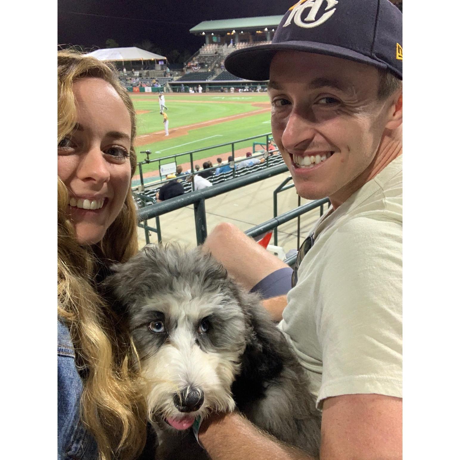 Rutledge's first baseball game!