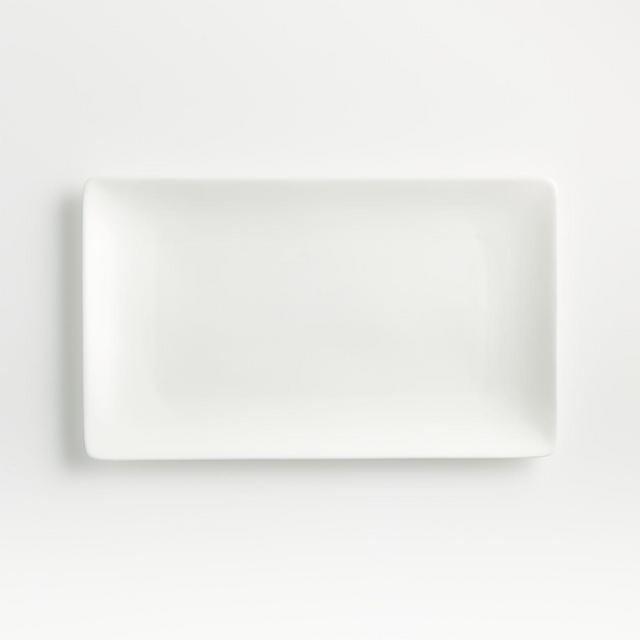 Bennett White Rectangular Bone China Platter