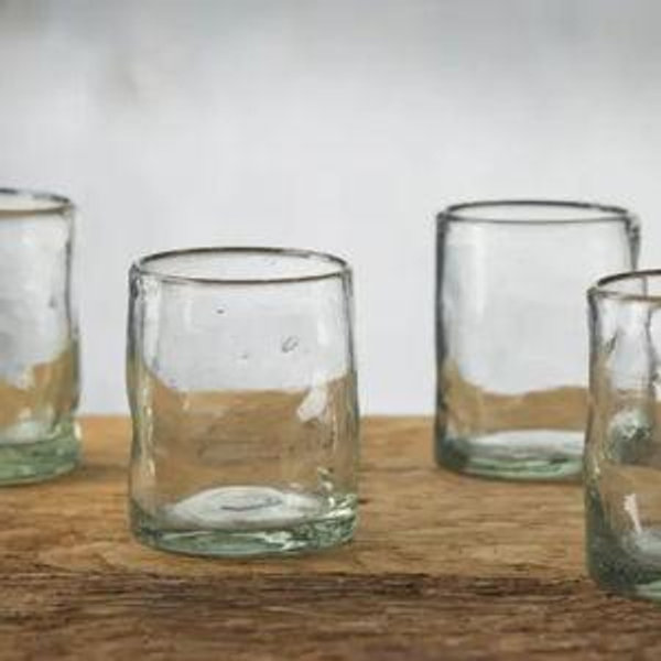 Organic Double Old-Fashioned Glasses (Set of 4)