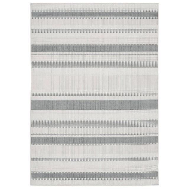 7'10" x 10'2" Tripoli Mateo Indoor/Outdoor Rug Gray/Cream - Home Dynamix