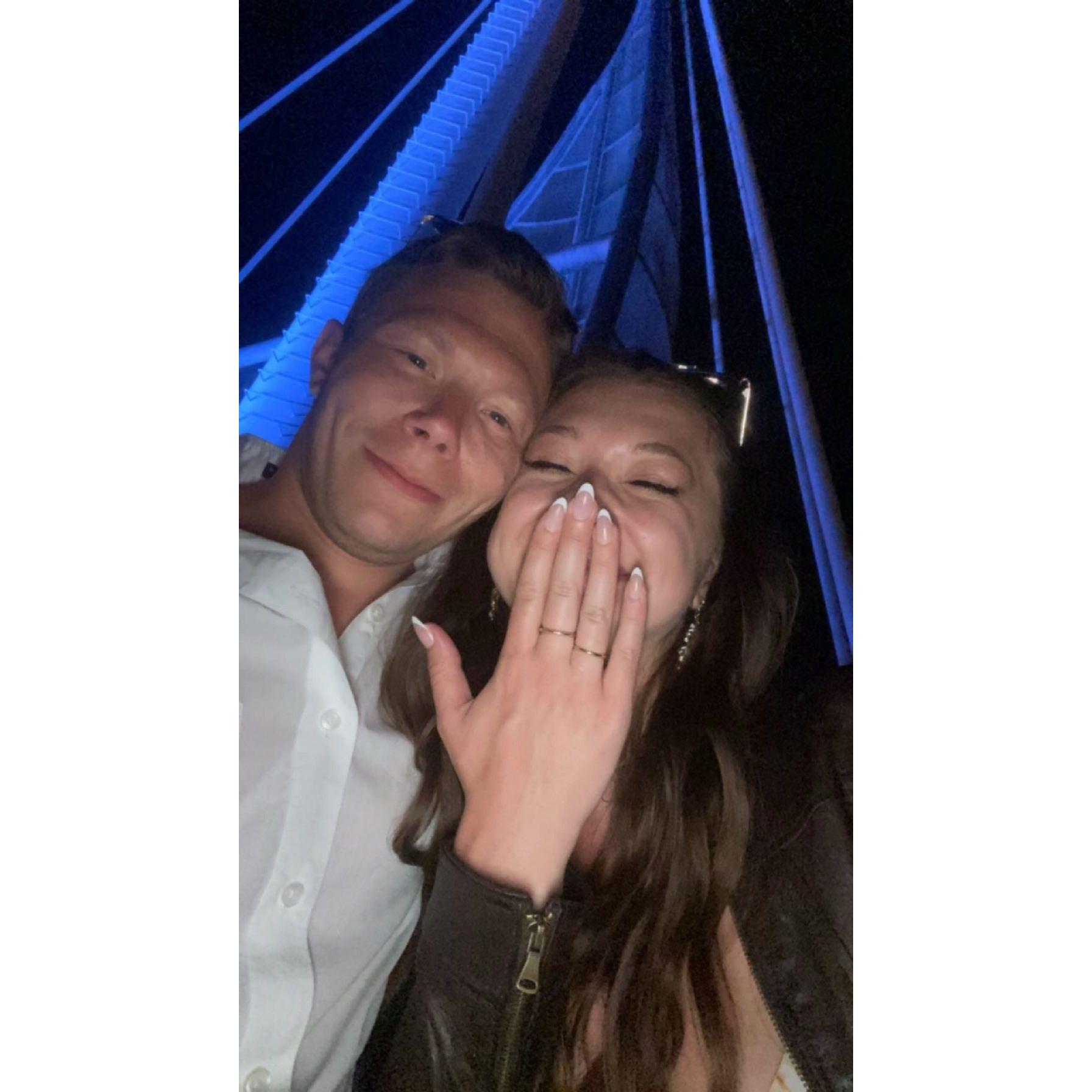 Engaged at the Los Muertos pier :)
