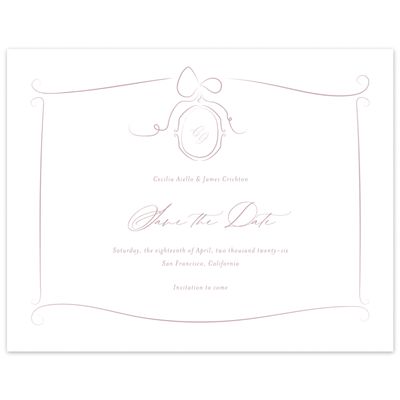 Dusty Rose, Pink Wedding Digital Save the Date - Lucille Photo