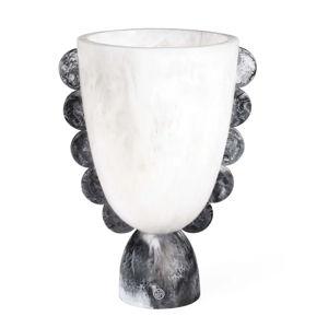 Como Black & White Scalloped Urn