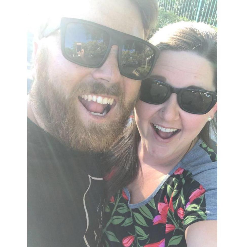 Our faces when Garrick takes Crystalin to the lego store at Downtown Disney!