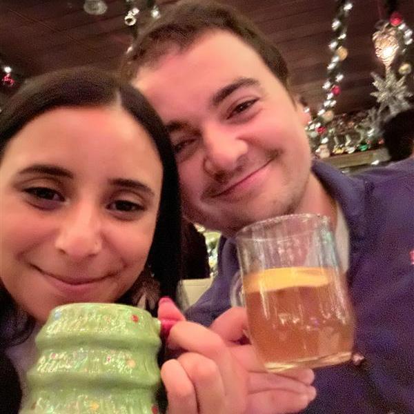 Our firstpicture! We went to a Christmas pop-up bar in Atlanta.