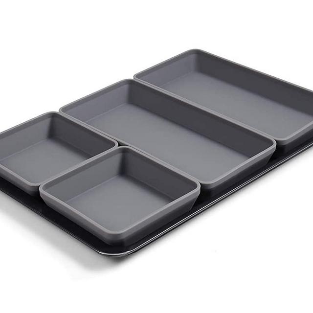 Sheet Pan, Silicone Sheets Pans Nonstick Bakeware for Cooking Oven Safe Baking Trays Easy Clean, Dishwasher Safe (5 Pack)