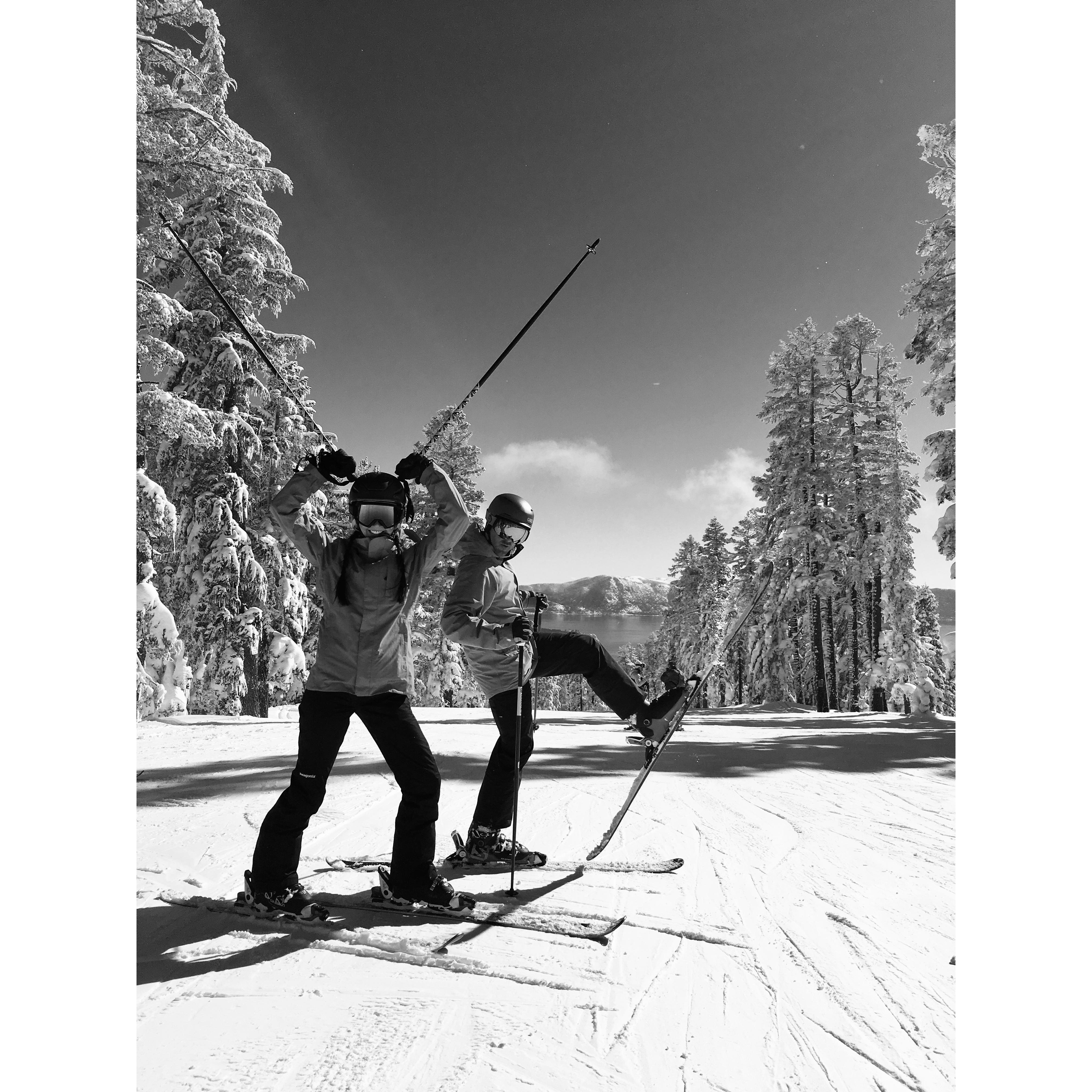 One of our favorite things to do is skiing in Tahoe with family (even if I'm not very good at it).
