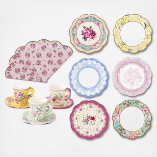 56-Piece Truly Scrumptious Tea Party Bundle, Serves 12