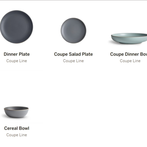 Heath Ceramics 4-Piece Custom Dinnerware Set