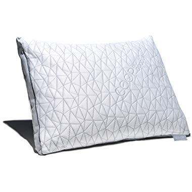 Coop Home Goods - Eden Shredded Memory Foam Pillow with Cooling Zippered Cover and Adjustable Hypoallergenic Gel Infused Memory Foam Fill - Standard