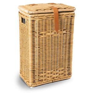 Wicker Kitchen Trash Basket with Metal Liner | Color: Sandstone