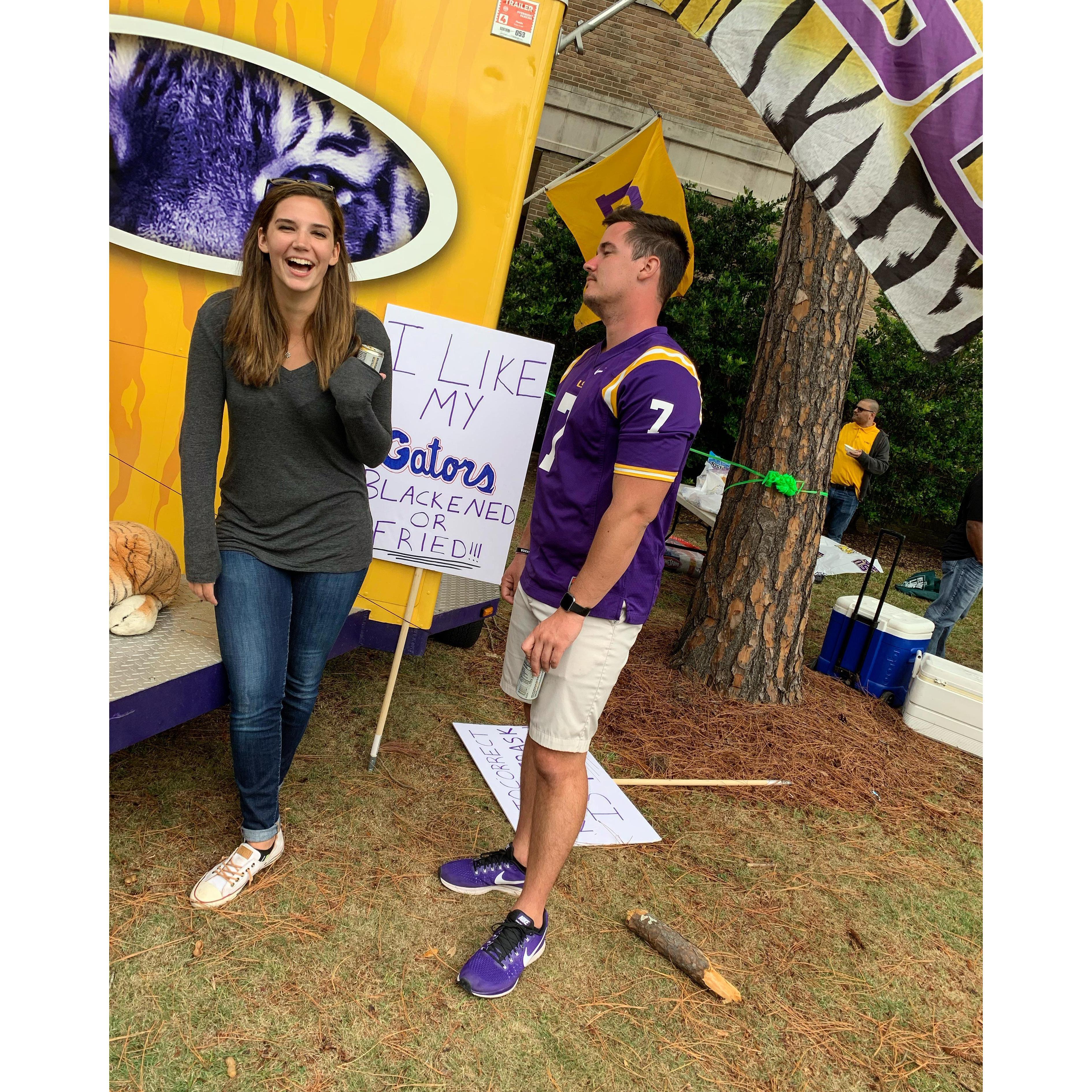 Nat's first LSU game!