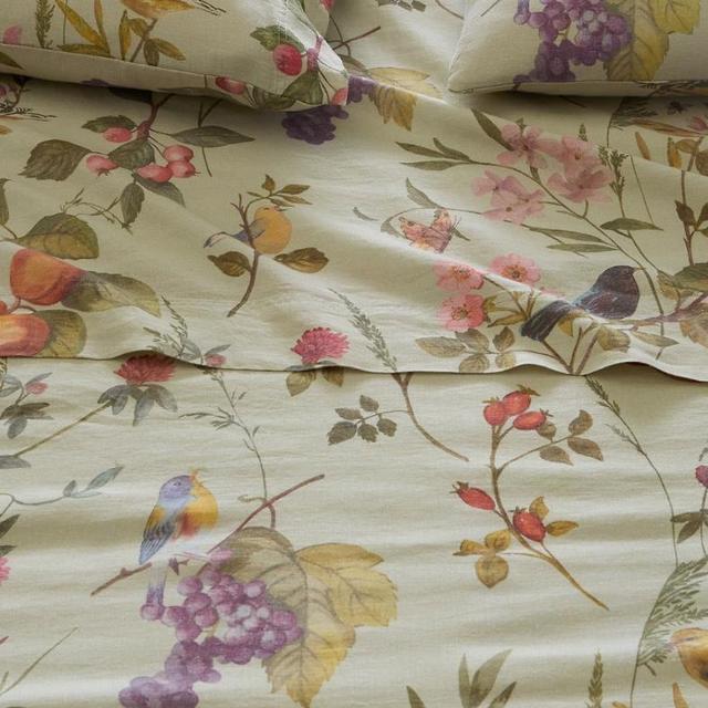 Chelsea Garden Relaxed-Linen Sheets (Fitted Sheet, King)