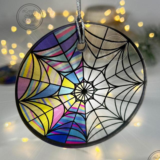 Wednesday Addams Window Decor | Addams Family Glass Ornament | Ophelia Hall Stained Glass | Nevermore Academy window | Addams Window